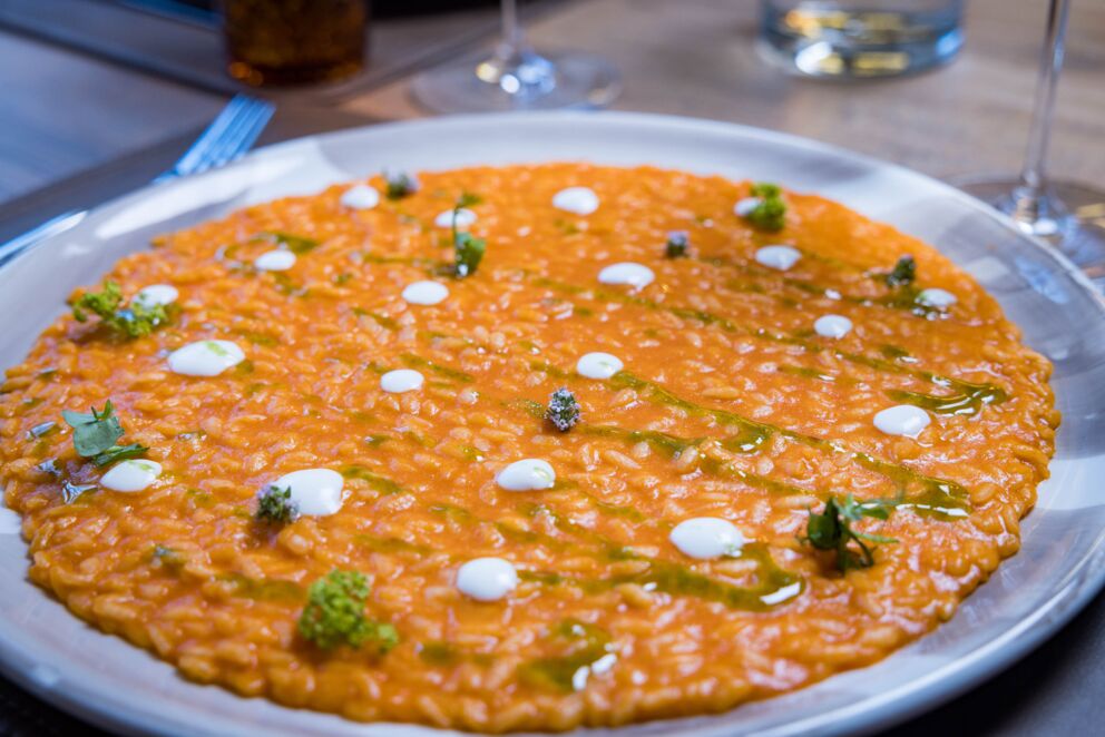 Lecker zubereitetes Risotto im Culinaros im Schloss Mondsee